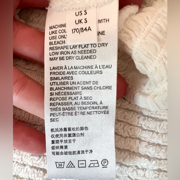 White Textured Blouse - Urban Outfitters - Picture 3 of 4